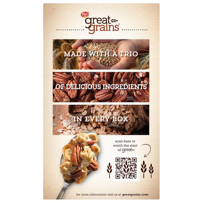 Great Grains Crunchy Pecans Cereal – Wholesome Crunchy Cereal for Family Morning Routines