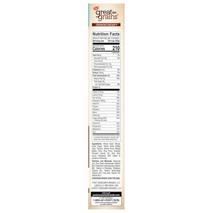 Great Grains Crunchy Pecans Cereal – Wholesome Crunchy Cereal for Family Morning Routines