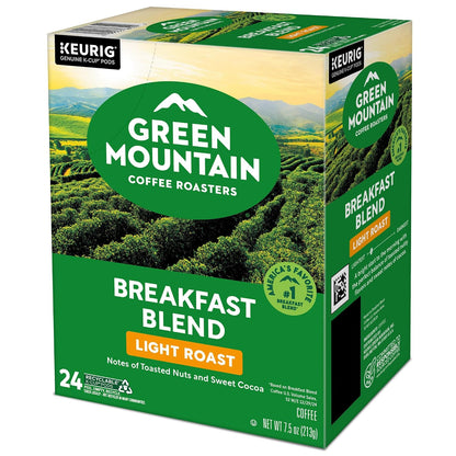 Green Mountain Coffee Roasters Breakfast Blend K-Cup Pods – Home Office Coffee for Busy Remote Professionals, 96 Count