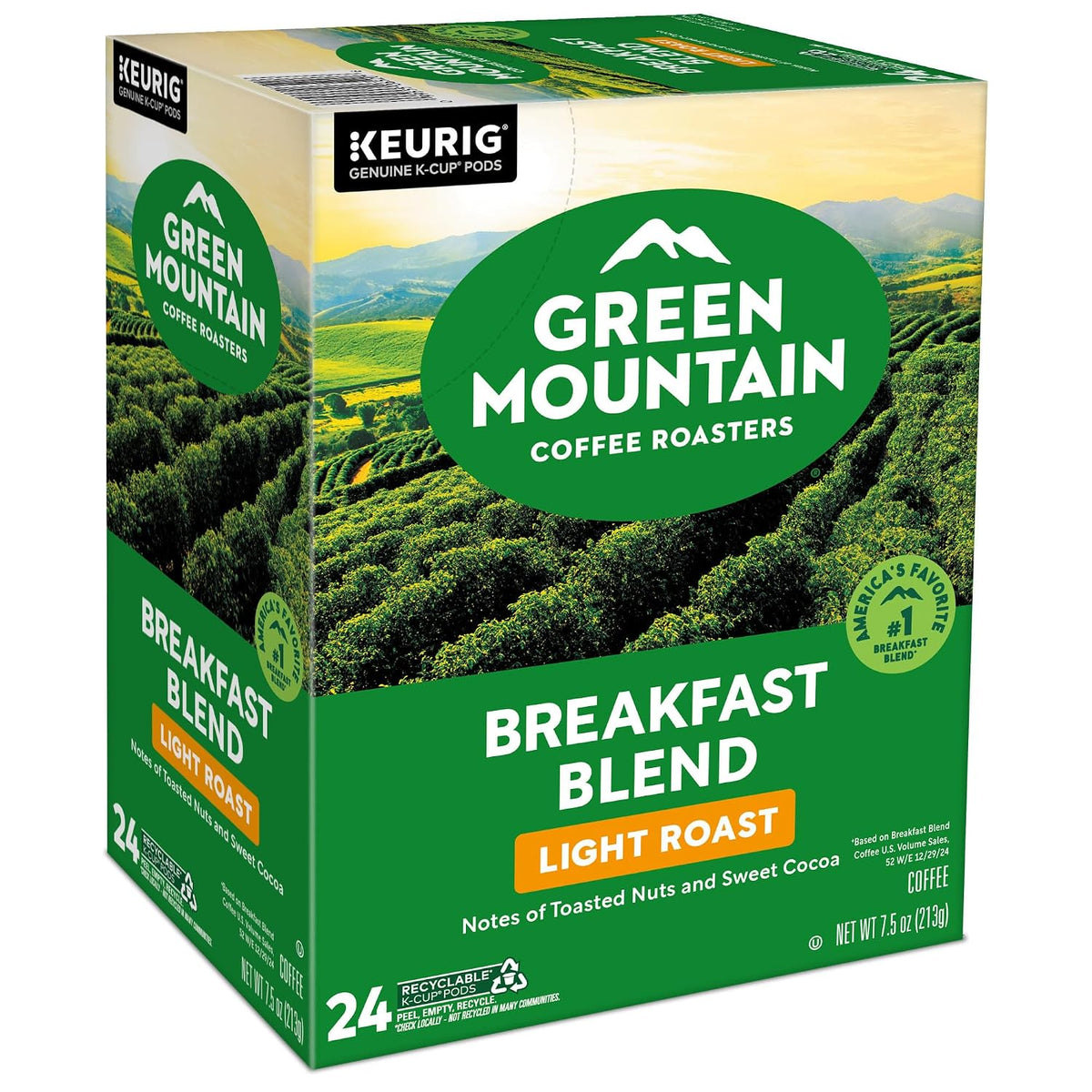 Green Mountain Coffee Roasters Breakfast Blend K-Cup Pods – Home Office Coffee for Busy Remote Professionals, 96 Count