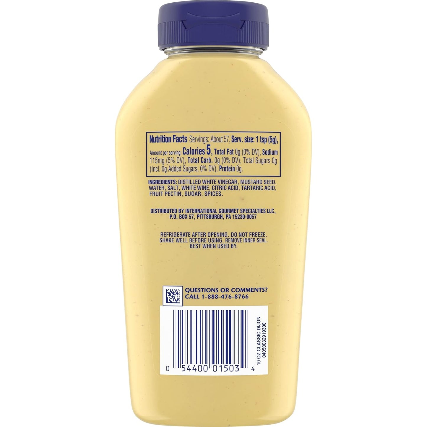 Grey Poupon Dijon Mustard – Valentine's Day Gift for Food Lovers, French-Style Mustard for Romantic Home Dinners