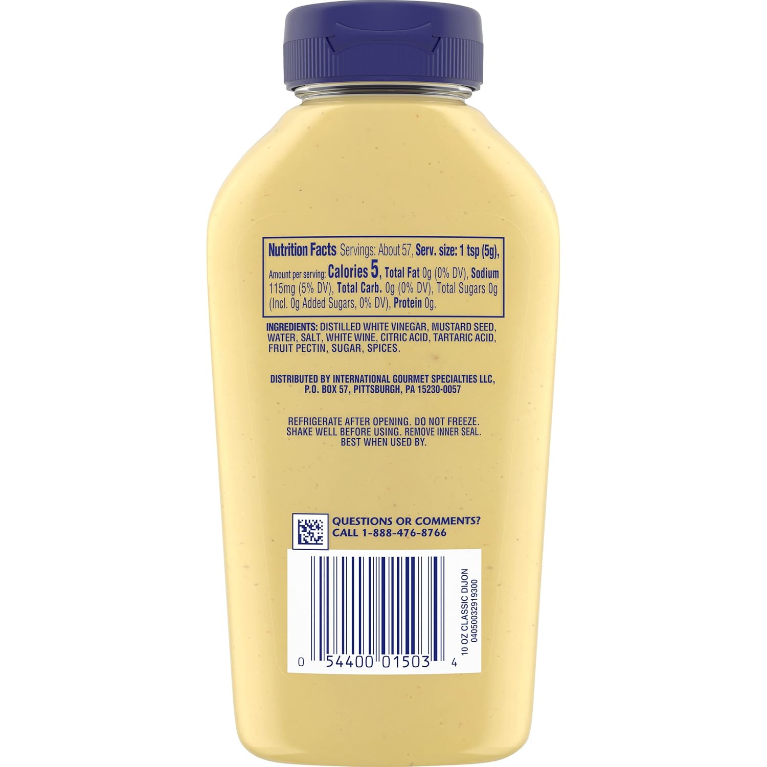 Grey Poupon Dijon Mustard – Valentine's Day Gift for Food Lovers, French-Style Mustard for Romantic Home Dinners