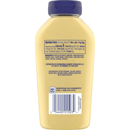 Grey Poupon Dijon Mustard – Valentine's Day Gift for Food Lovers, French-Style Mustard for Romantic Home Dinners
