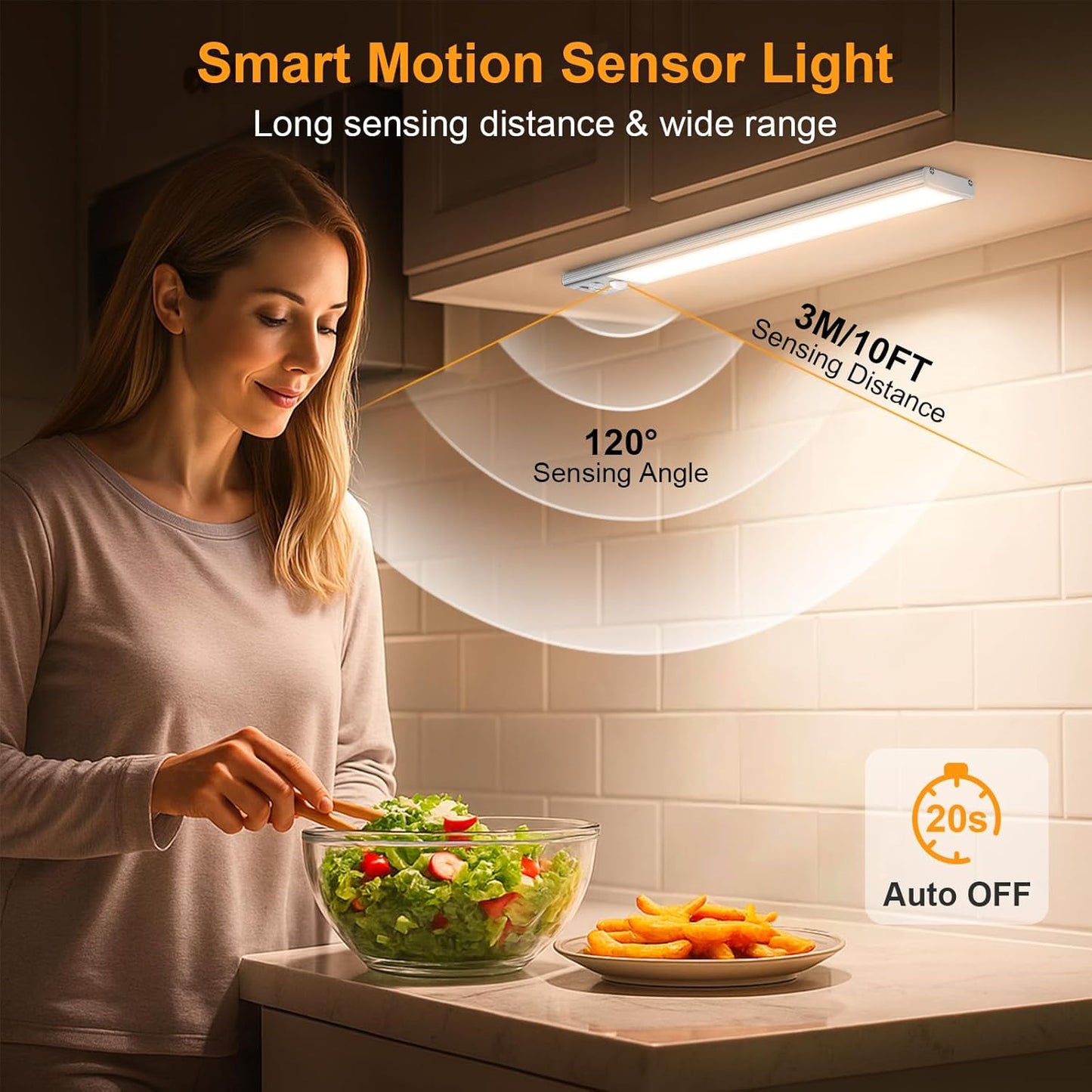 Gritin 14.7 inch Rechargeable Light - Day Mode Sensor for Studio and Basement Workshop Illumination
