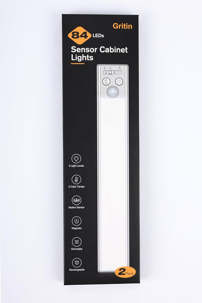 Gritin 14.7 inch Rechargeable Light - Day Mode Sensor for Studio and Basement Workshop Illumination