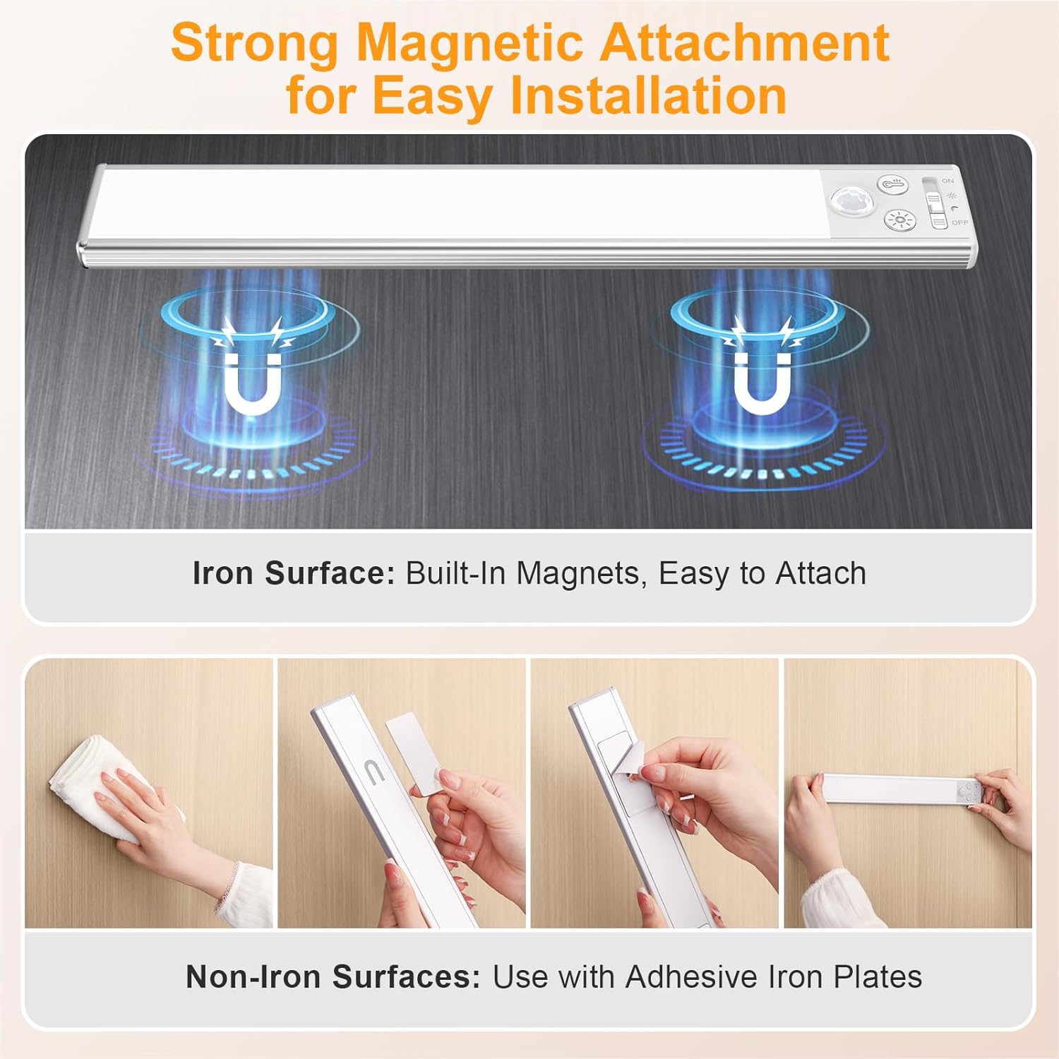 Gritin 14.7 inch Rechargeable Light - Day Mode Sensor for Studio and Basement Workshop Illumination