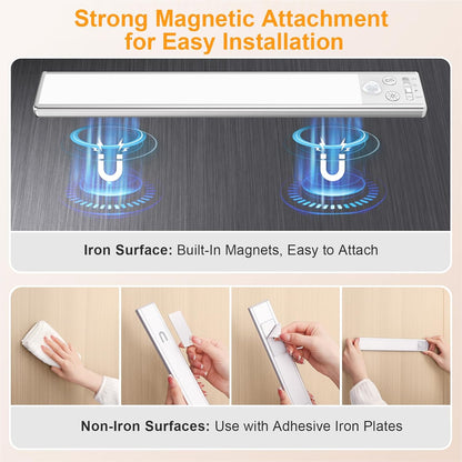 Gritin 14.7 inch Rechargeable Light - Day Mode Sensor for Studio and Basement Workshop Illumination