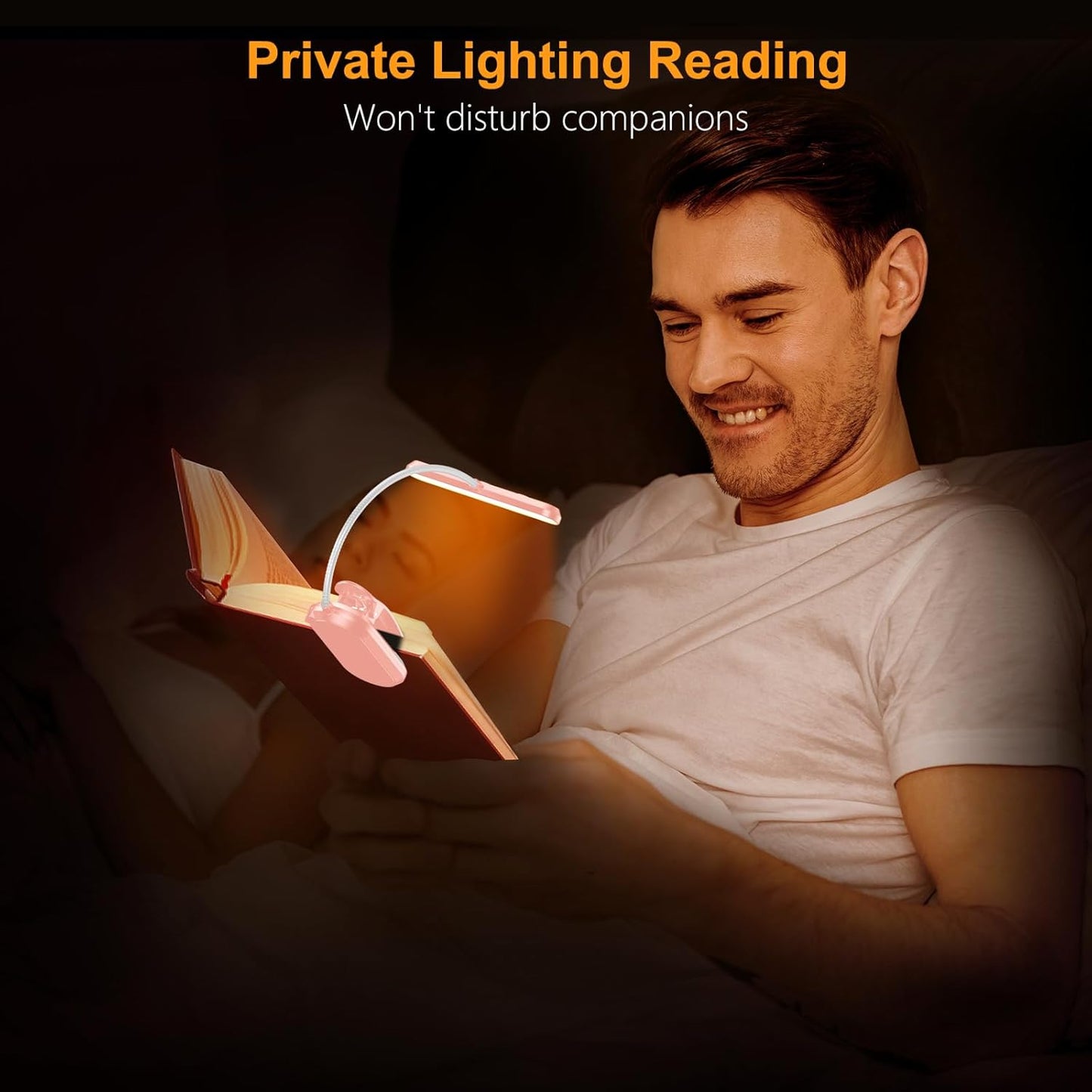 Gritin Simple LED Book Light for Less-Is-More Homes – Single 360° Gooseneck Replaces Bedside Lamps, Floor Lights, and Clutter