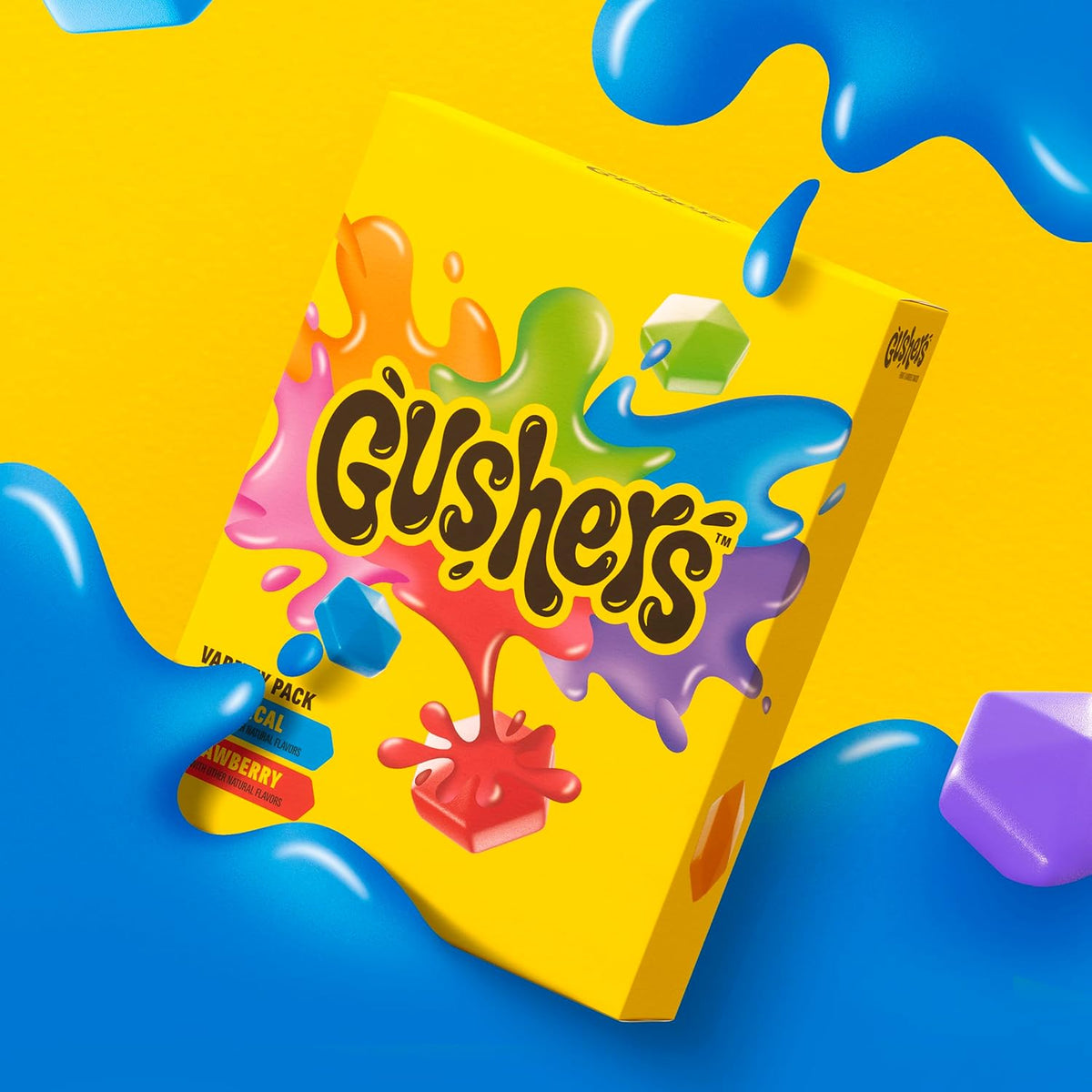 Gushers Strawberry and Tropical Gummy Snacks for Beach Days and Backyard Play – Individually Wrapped 12 ct