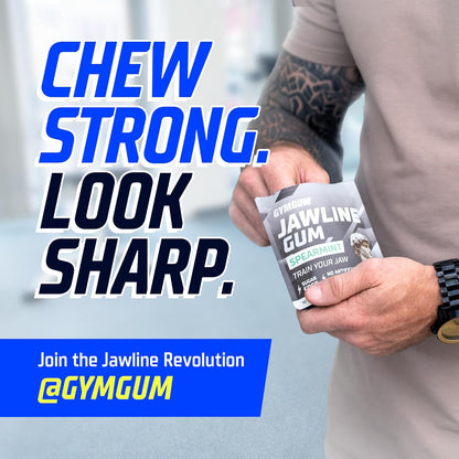 GYMGUM Jawline Gum Ultra Hard Chewing Gum | Stocking Stuffer for the Keto Dieter, Athlete, or Looksmaxxer on Your List