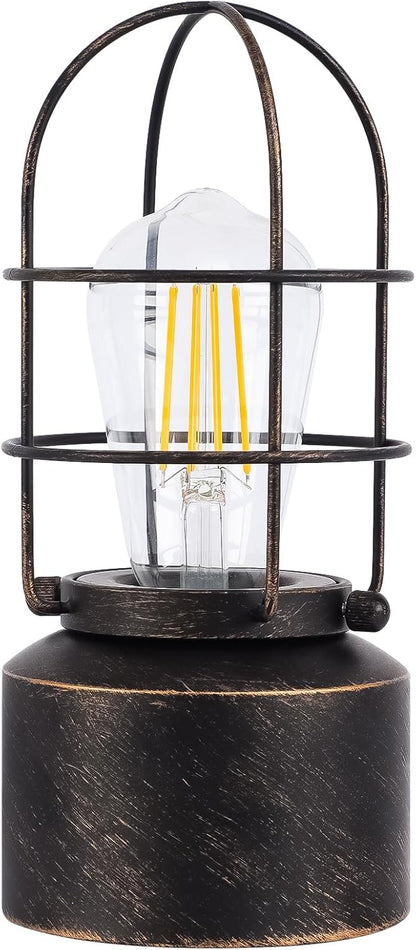 Haian Support Industrial Touch Lamp - Holiday Gift Idea for Him and Her, Rustic Iron Nightstand Light with Included LED Bulb