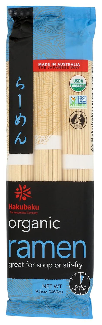 Hakubaku Organic Ramen Noodles, 9.5 oz – Versatile Organic Ramen to Replace Multiple Noodle Jars