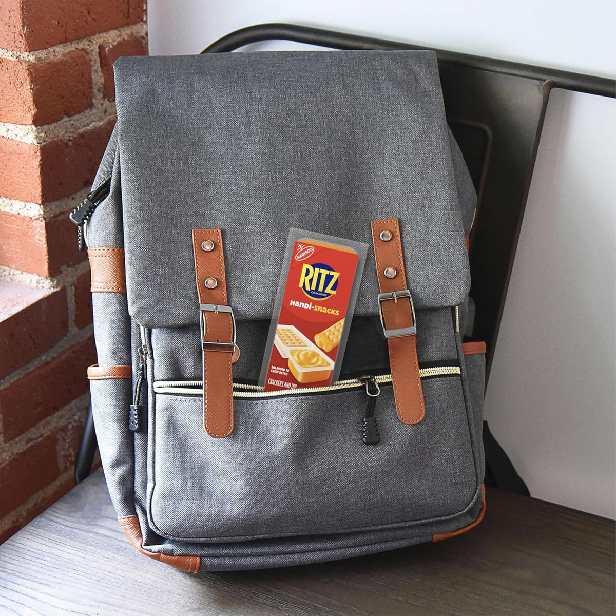 Handi-Snacks RITZ Crackers and Real Cheese Dip Snack Packs – No-Refrigeration Lunchbox Snack for Kids, 20 ct