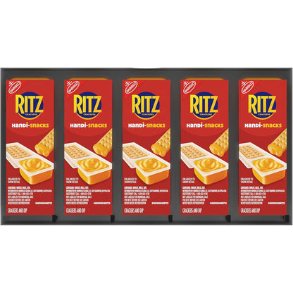 Handi-Snacks RITZ Crackers and Real Cheese Dip Snack Packs – No-Refrigeration Lunchbox Snack for Kids, 20 ct