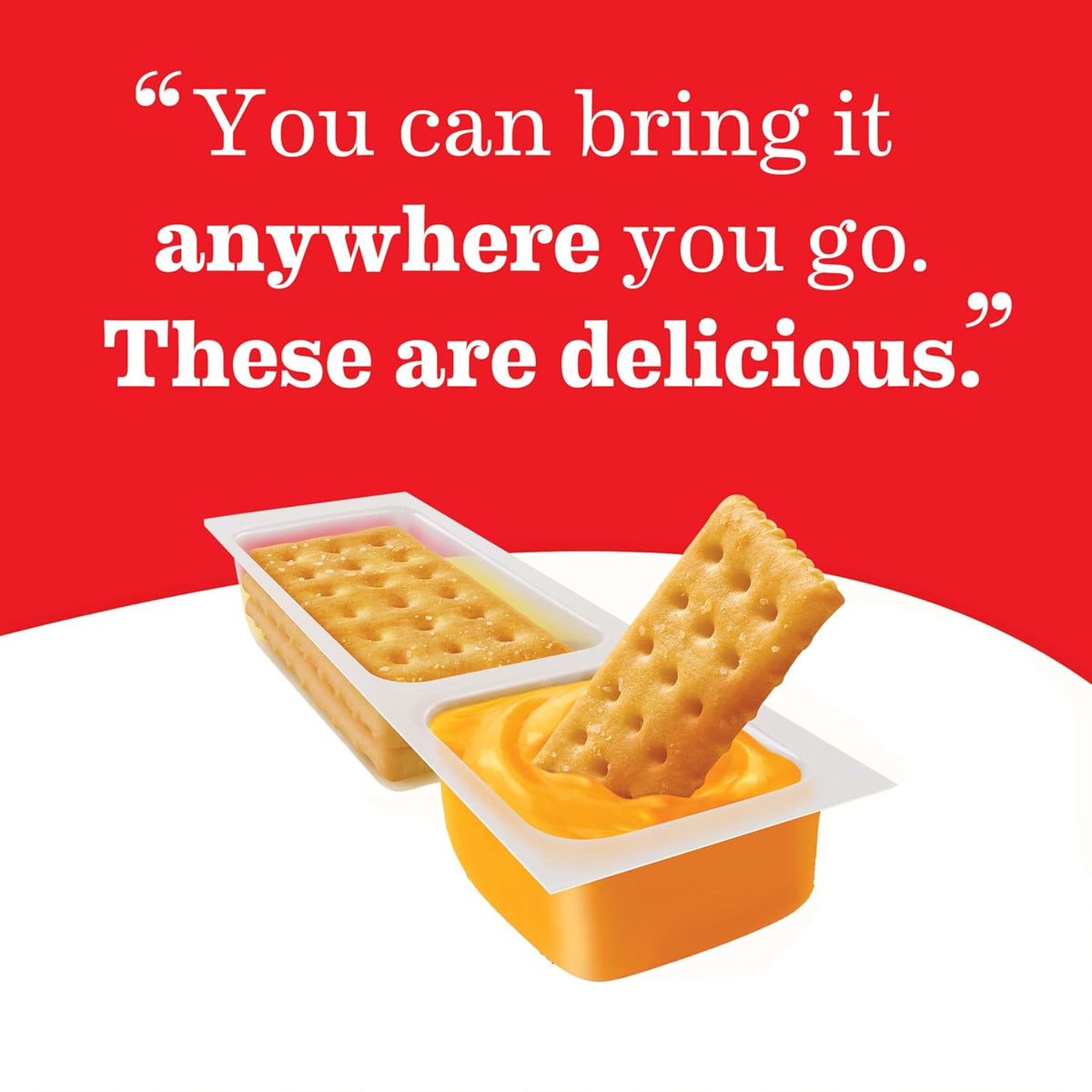 Handi-Snacks RITZ Crackers and Real Cheese Dip Snack Packs – No-Refrigeration Lunchbox Snack for Kids, 20 ct