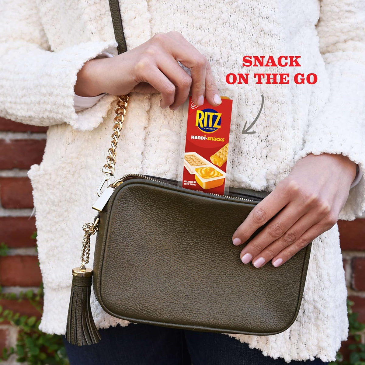 Handi-Snacks RITZ Crackers and Real Cheese Dip Snack Packs – No-Refrigeration Lunchbox Snack for Kids, 20 ct