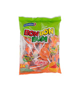 Colombina Bon Bon Bum Bubble Gum Lollipops Mango – Gluten Free Party Favors for Classroom Treats and Pinata Fillers