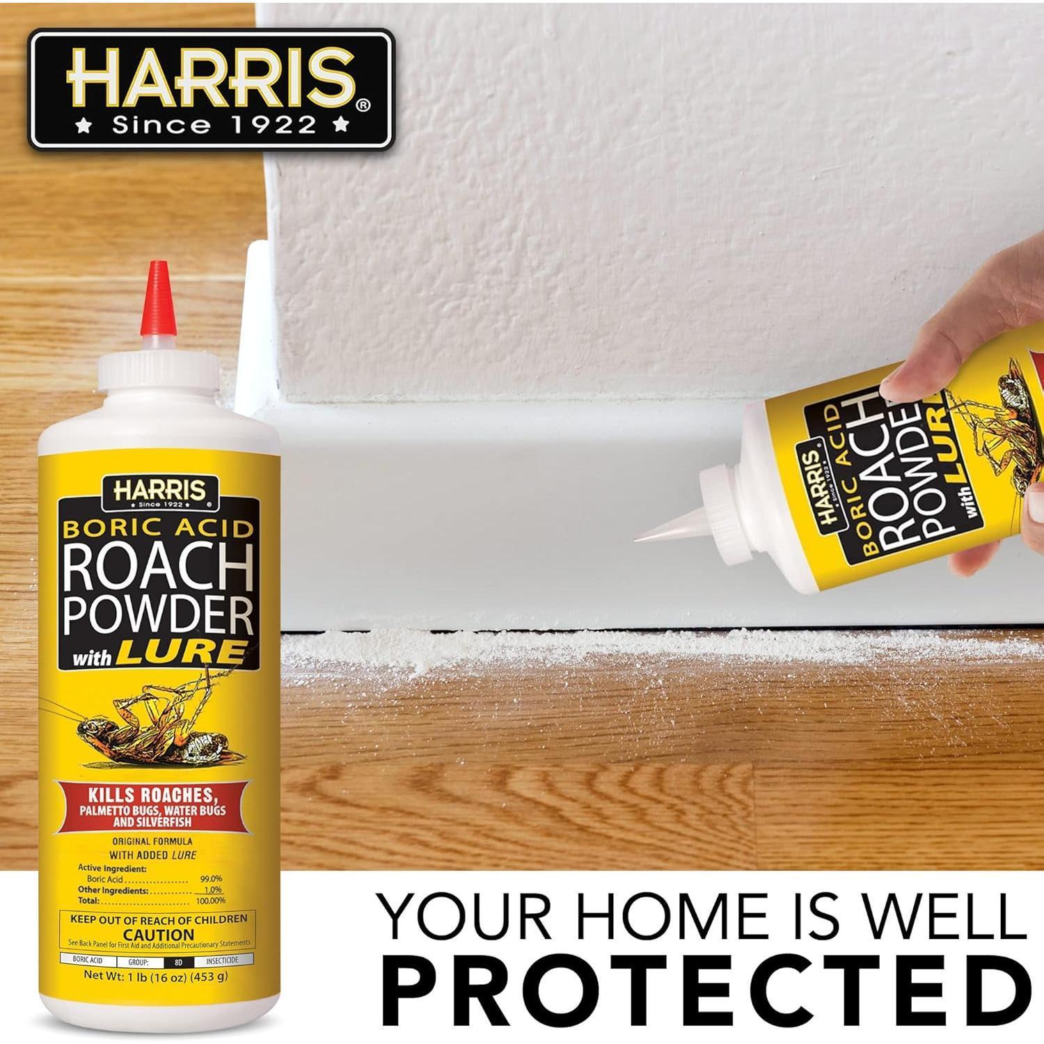 HARRIS EPA Registered Boric Acid Powder – Worry-Free Pest Control for Homes with Curious Toddlers