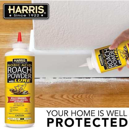 HARRIS EPA Registered Boric Acid Powder – Worry-Free Pest Control for Homes with Curious Toddlers