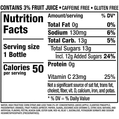 Hawaiian Punch Fruit Juicy Red Bottles 24 Pack – Portion Controlled Beverage for Balanced Lunchbox Meal Prep