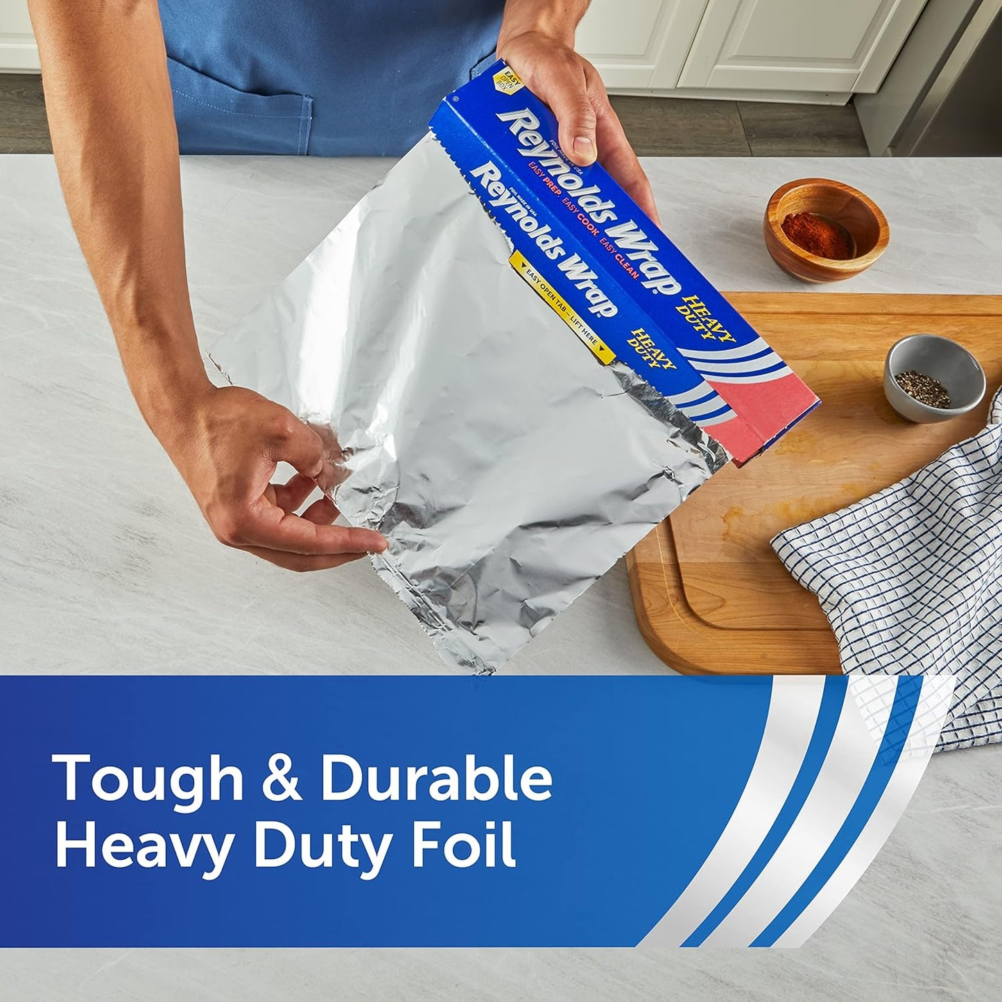 heat-safe aluminum construction compatible with oven, stovetop, grill, and freezer
