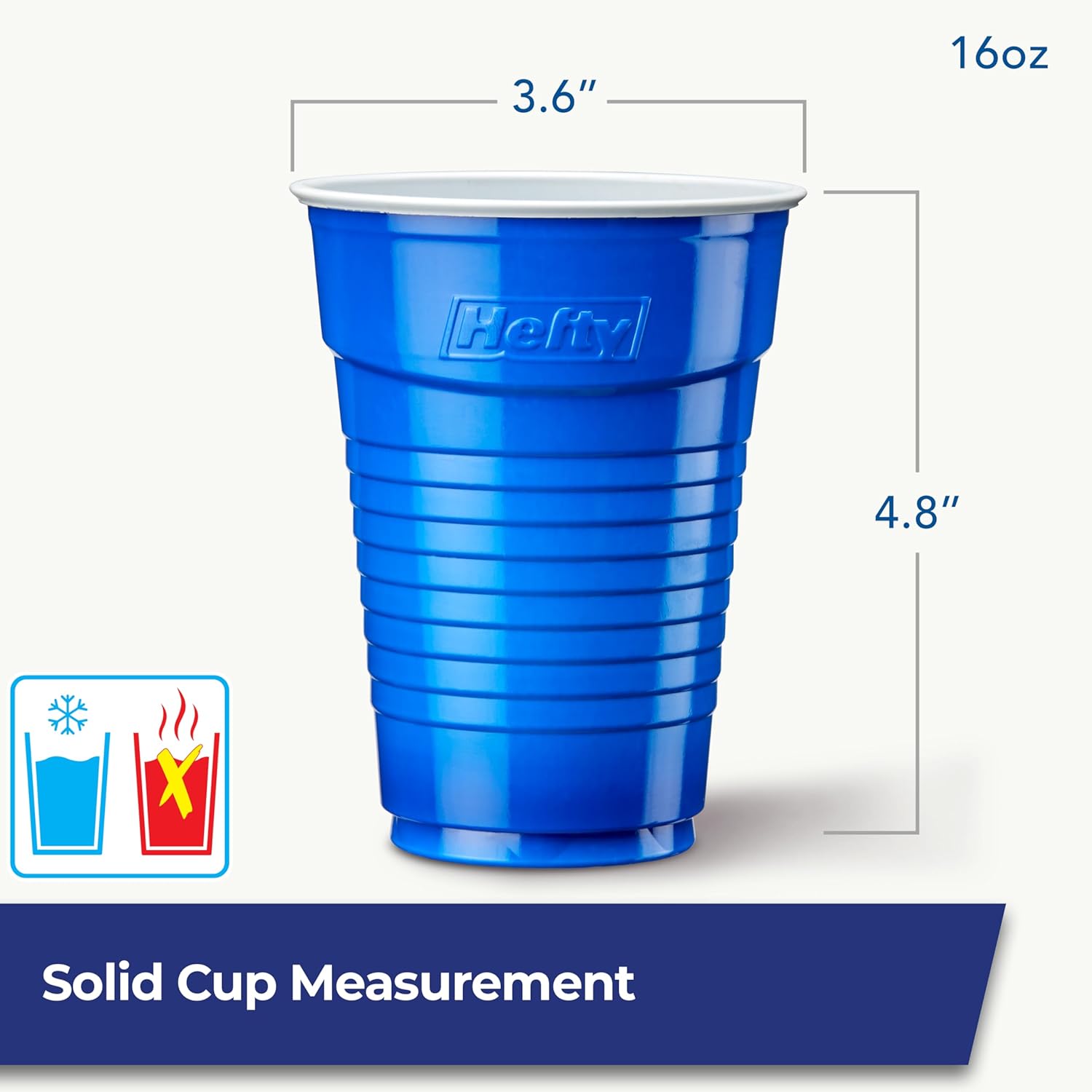 Hefty Party On Holiday Entertaining Cups – Useful Gift for Grilling Enthusiasts Hosting Patriotic Cookouts, 16 and 18 oz Assortment