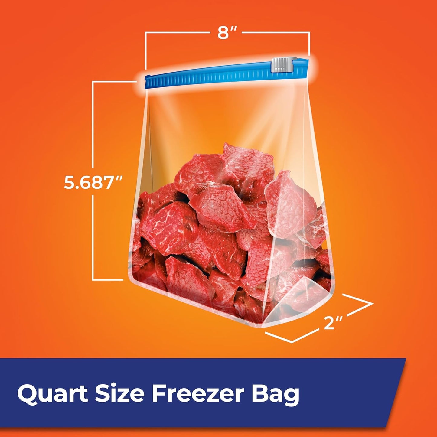 Hefty Slider Quart Freezer Bags – Streamlined Freezer Storage for Portion-Control Meal Preppers and Busy Families