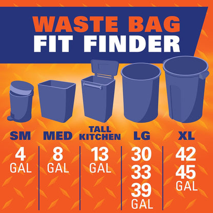Hefty Strong Scented Garbage Bags – Lavender Fresh Liners for a Cleaner-Smelling Home Ritual, 33 Gallon