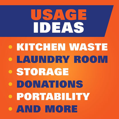 Hefty Ultra Strong Tall Kitchen Garbage Bags 13 Gallon – Unscented 6-in-1 Protection for Busy Family Homes, 40 Pack