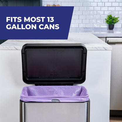 Hefty Ultra Strong Tall Kitchen Trash Bags 13 Gallon, Break-Resistant CinchSak Drawstring – Secure One-Handed Closure for Busy Family Kitchens, 110 Bags
