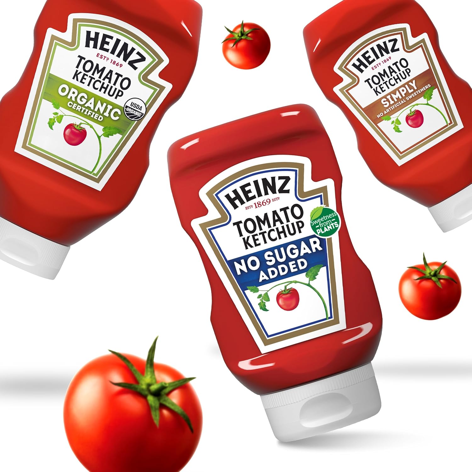 Heinz No Sugar Added Ketchup 13 oz – Housewarming Gift for New Home Pantry Staples