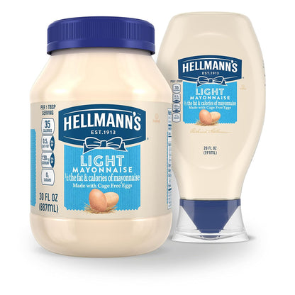 Hellmann's Light Mayonnaise 30 oz – One-Jar Versatile Spread for Effortless Sandwiches and Side Dishes