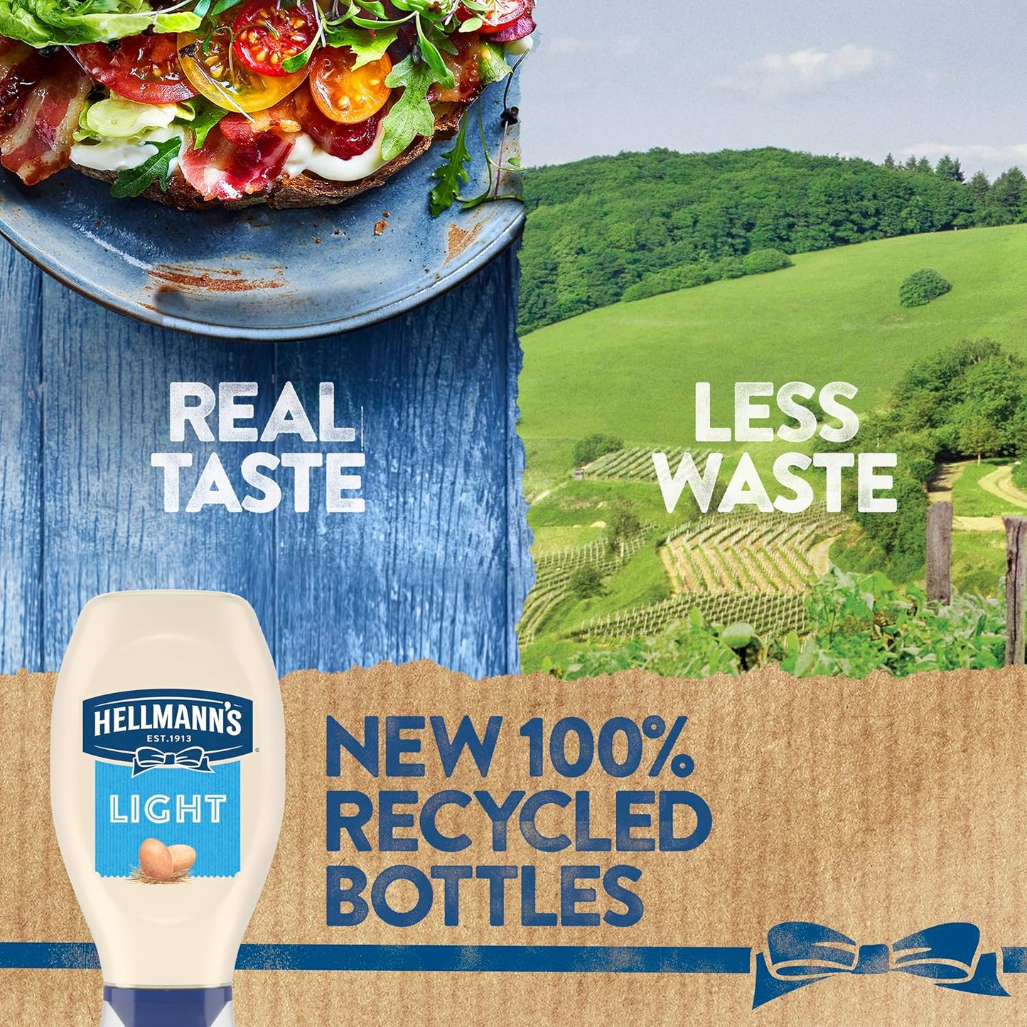 Hellmann's Light Mayonnaise Squeeze Bottle – Refined Pantry Staple with Neutral Ingredients and a Sleek Squeeze Design