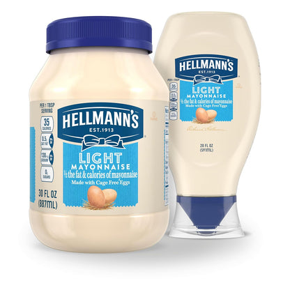 Hellmann's Light Mayonnaise Squeeze Bottle – Refined Pantry Staple with Neutral Ingredients and a Sleek Squeeze Design