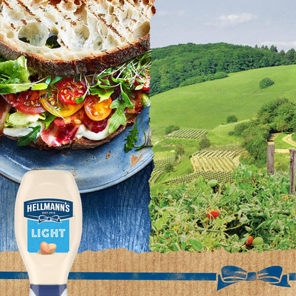 Hellmann's Light Mayonnaise Squeeze Bottle – Refined Pantry Staple with Neutral Ingredients and a Sleek Squeeze Design