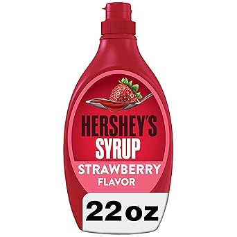 HERSHEY'S Strawberry Syrup 24 oz – Retro Pink Topping Bottle to Style a Playful Dessert Bar