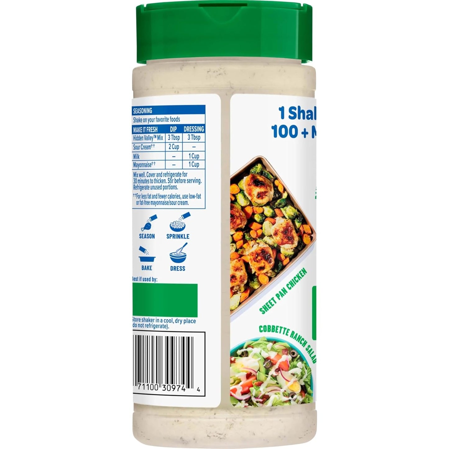 Hidden Valley Original Ranch Seasoning Mix - Fast Meal Prep Shortcut for Busy Home Cooks, 8 oz Canister