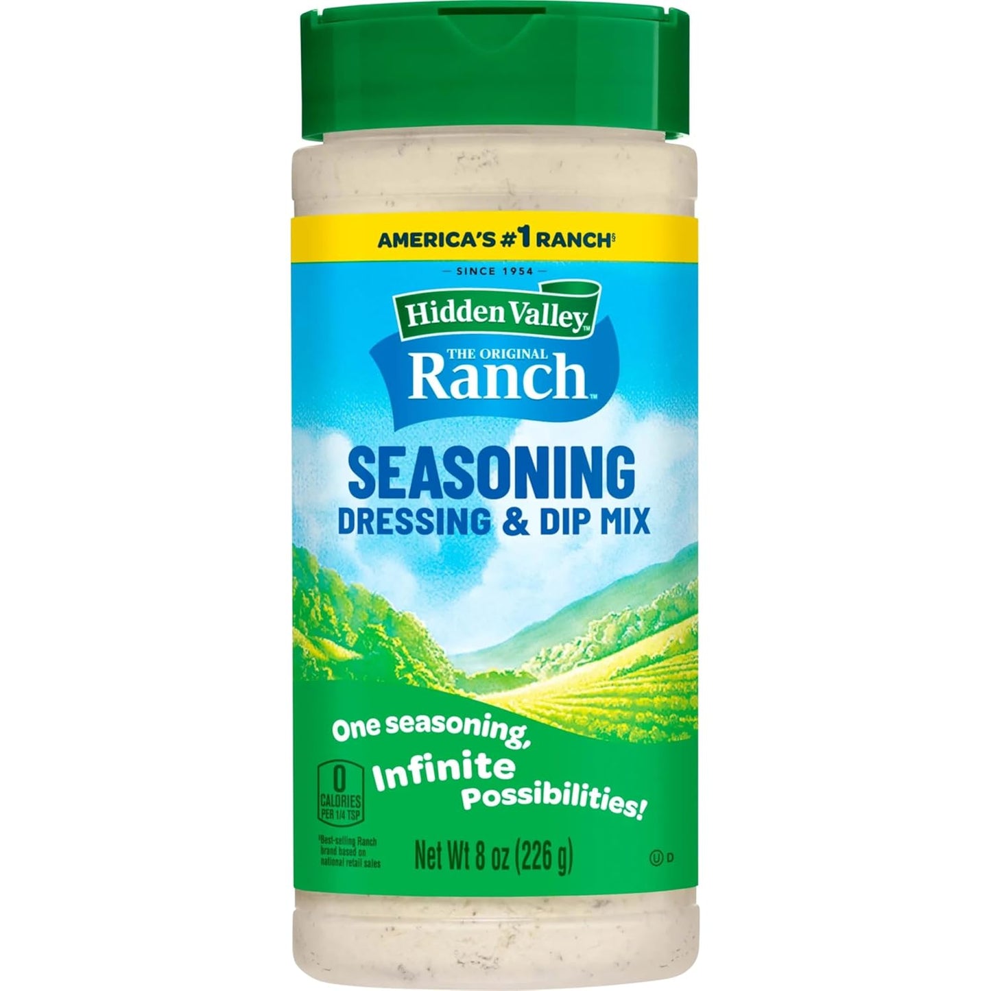 Hidden Valley Original Ranch Seasoning Mix - Fast Meal Prep Shortcut for Busy Home Cooks, 8 oz Canister