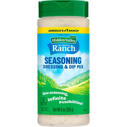 Hidden Valley Original Ranch Seasoning Mix - Fast Meal Prep Shortcut for Busy Home Cooks, 8 oz Canister