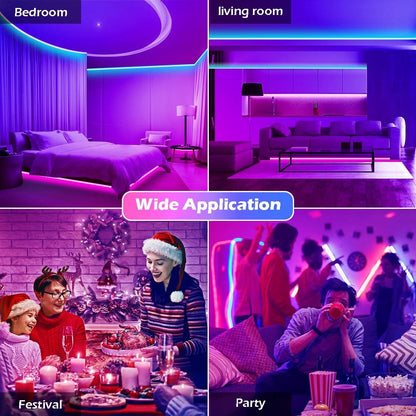 HiLighting 200FT Smart LED Light Strips with Wake Up Timer – Sunrise Simulation and Bedtime Routine Ambient Light for Better Sleep