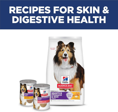 Hill's Science Diet Adult Sensitive Stomach & Skin, Chicken Recipe, 30 lb | Luxury Pantry-Staple Kibble for Multi-Dog Homes