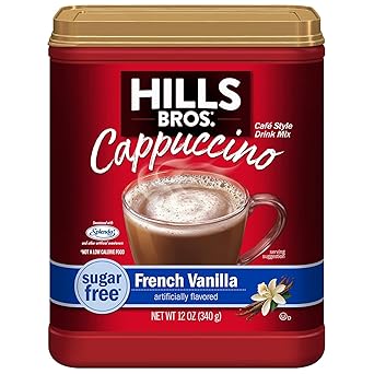 Hills Bros. French Vanilla Sugar Free Cappuccino Instant – Mindful Wind-Down Beverage for a Quiet Kitchen Moment