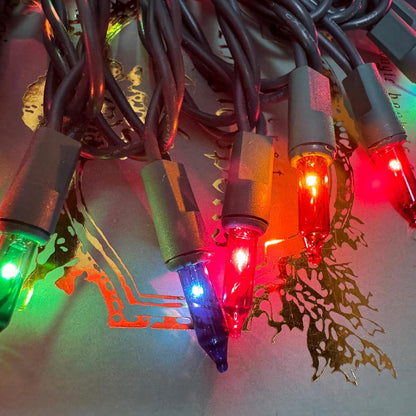 HISHINY Connectable String Lights for Backyard Deck, 100 Count Multicolor 21 ft Green Wire, Expandable to 105 ft Outdoor Use