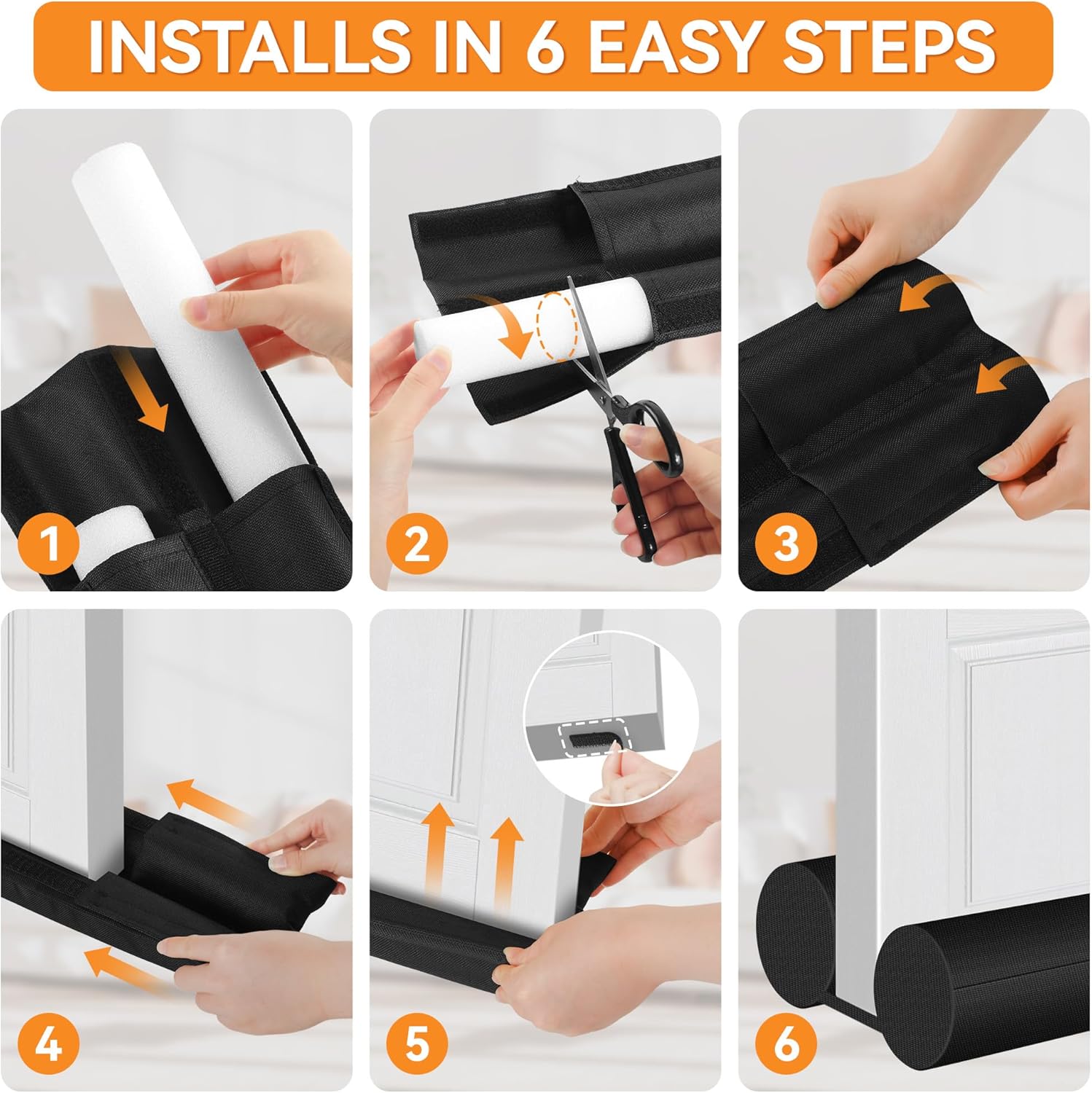 Holikme Under Door Draft Stopper – Focus-Boosting Door Blocker for Shared Workspaces and Studies