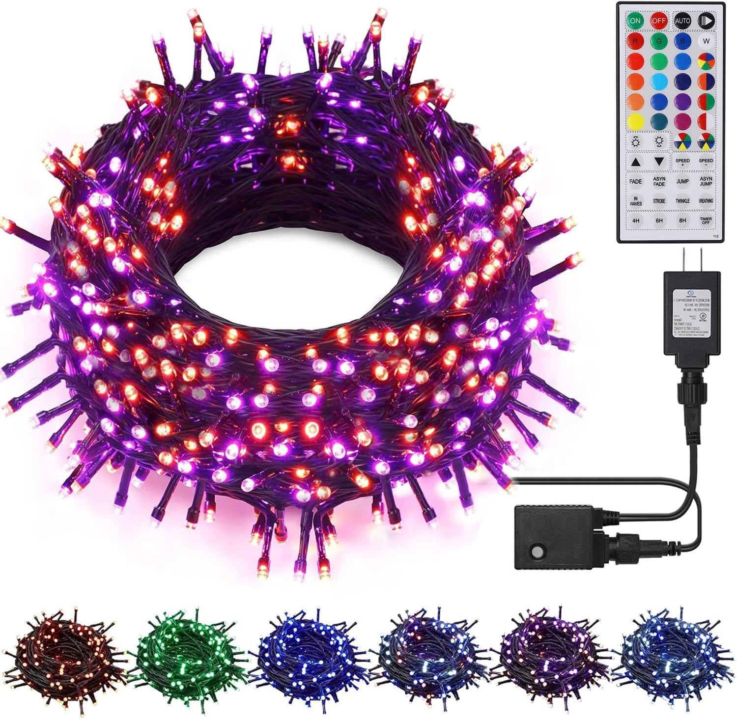 HOME LIGHTING 66ft String Lights – Mantel and Staircase Decor, Dim Fade and Twinkle Modes for Layered Ambiance