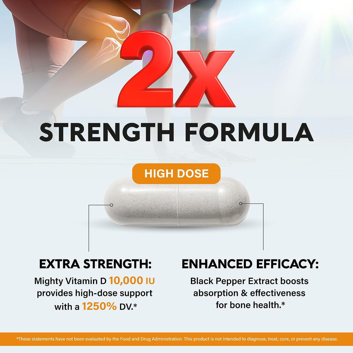 Home Office Daily D3 – Vitamin D3 K2 MK-7 10,000 IU for Indoor Professionals