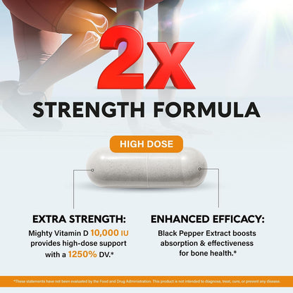 Home Office Daily D3 – Vitamin D3 K2 MK-7 10,000 IU for Indoor Professionals