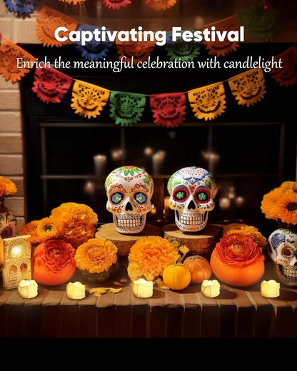 Homemory Battery Tea Lights – Romantic Dinner Table Centerpiece Lighting for Dining Room and Date Night