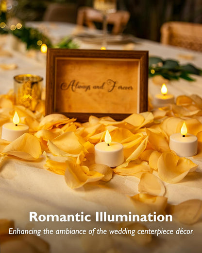 Homemory Flameless Tealights with Simple 1.57-Inch Profile, Neutral Decor Essential