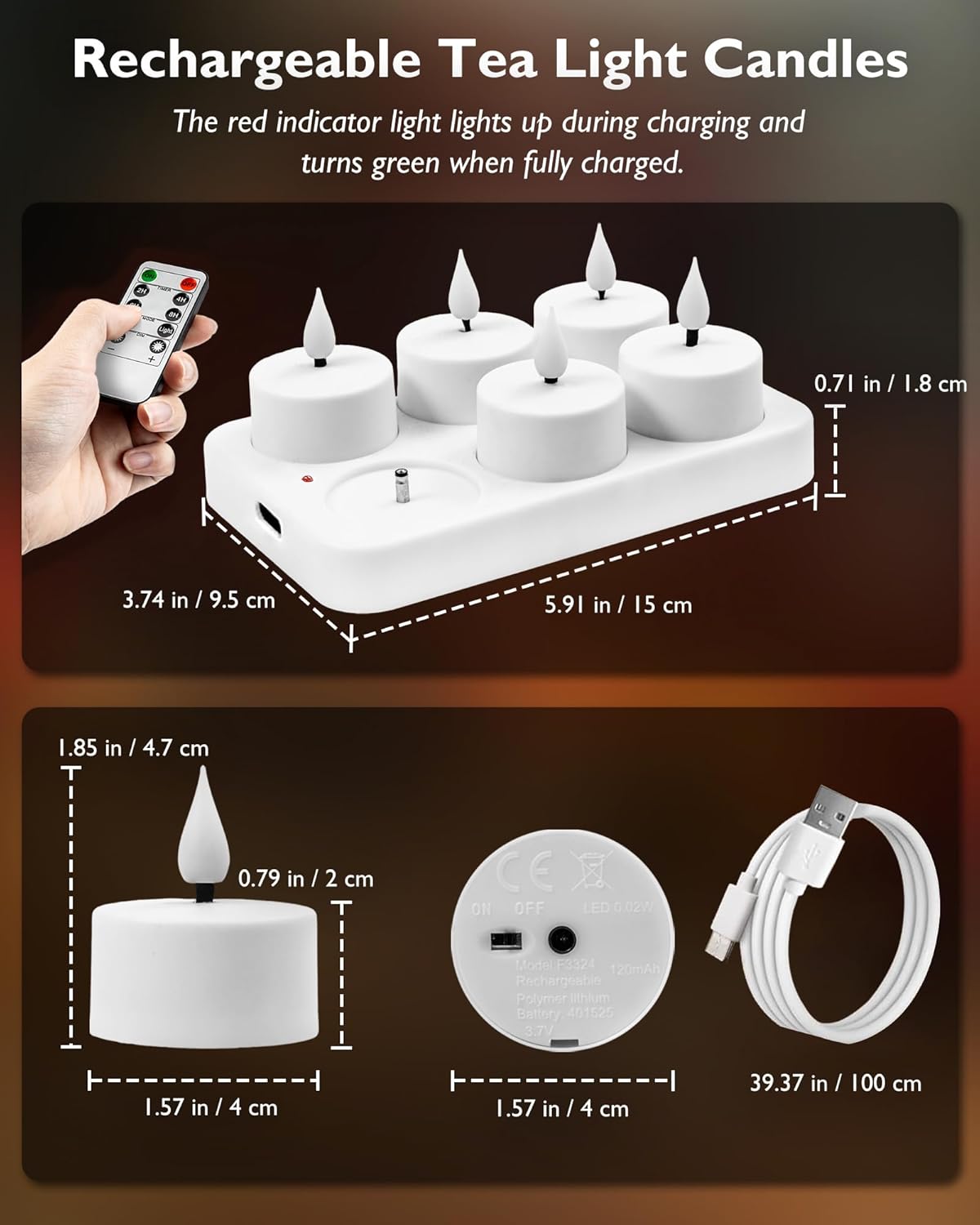Homemory Flameless Tealights with Simple 1.57-Inch Profile, Neutral Decor Essential